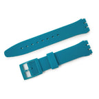 Swatch Style Silicone Watch Strap (17mm Notches), Teal