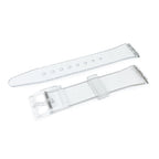 Swatch Style Silicone Watch Strap (17mm Notches), Transparent