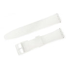 Swatch Style Silicone Watch Strap (17mm Notches), Translucent