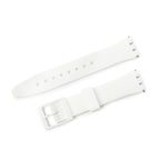 Swatch Style Silicone Watch Strap (17mm Notches), White