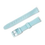Swatch Style Silicone Watch Strap (12mm Notches), Pastel Blue