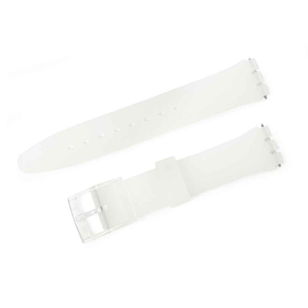 Swatch Style Silicone Watch Strap (12mm Notches), Translucent