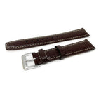 Dark Brown Leather Buffalo Grain Watch Strap