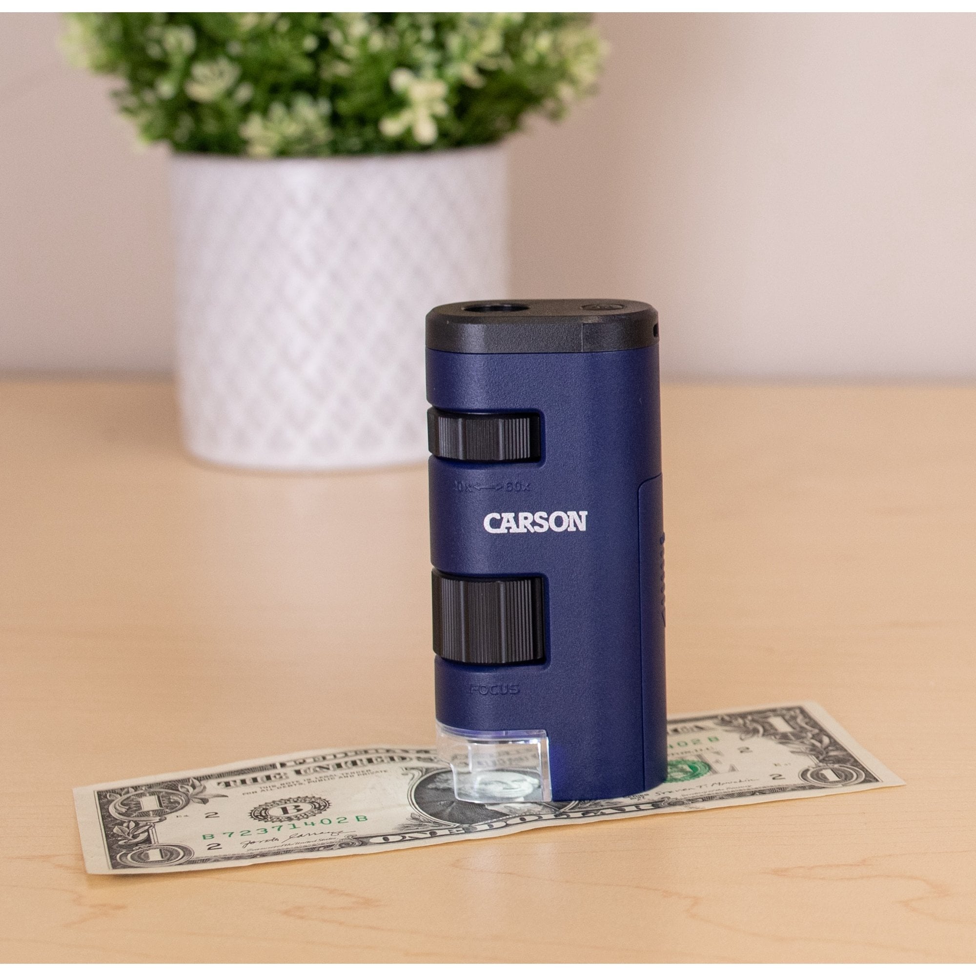 Carson LED-Lighted Pocket Microscope 20x-60x Magnification