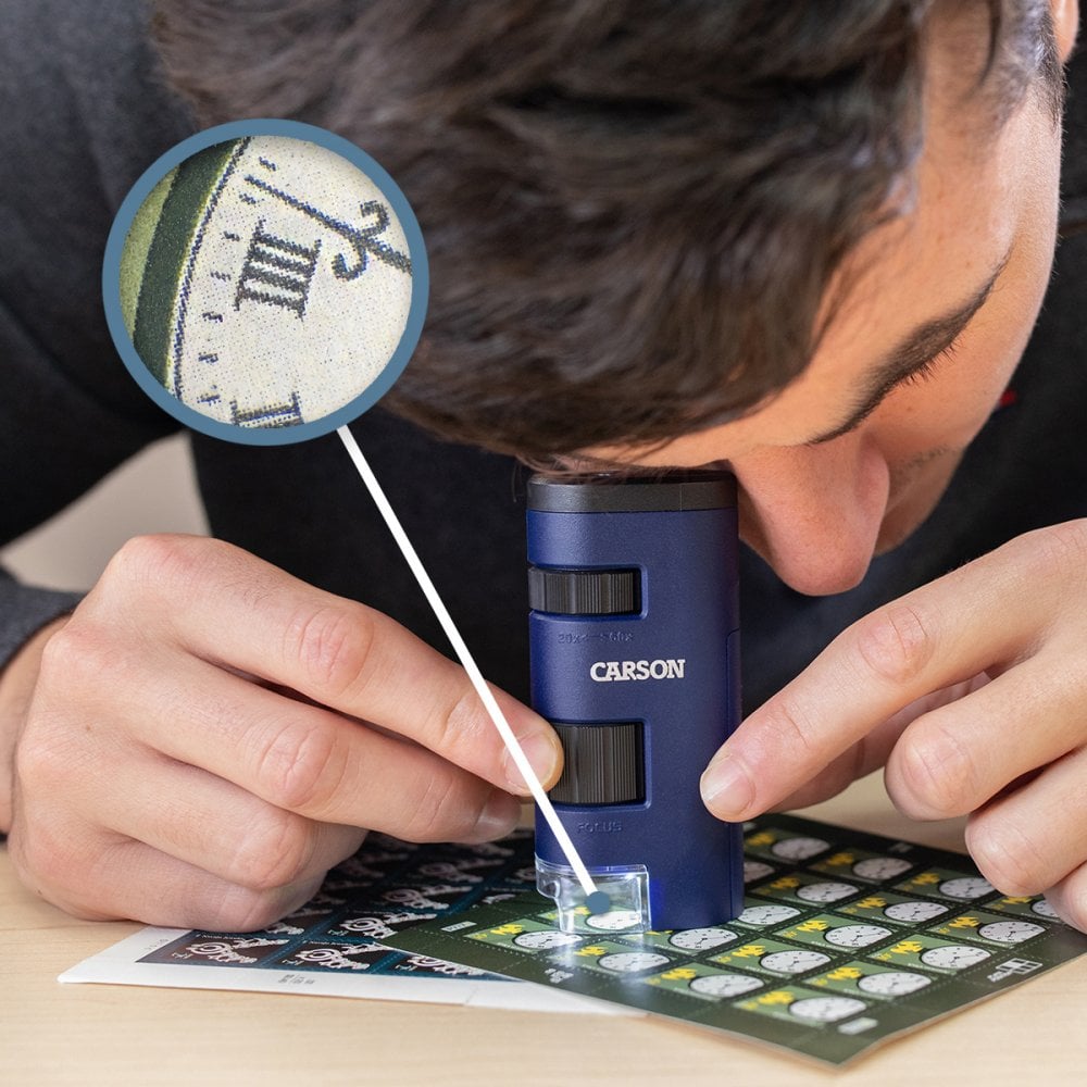 Carson LED-Lighted Pocket Microscope 20x-60x Magnification