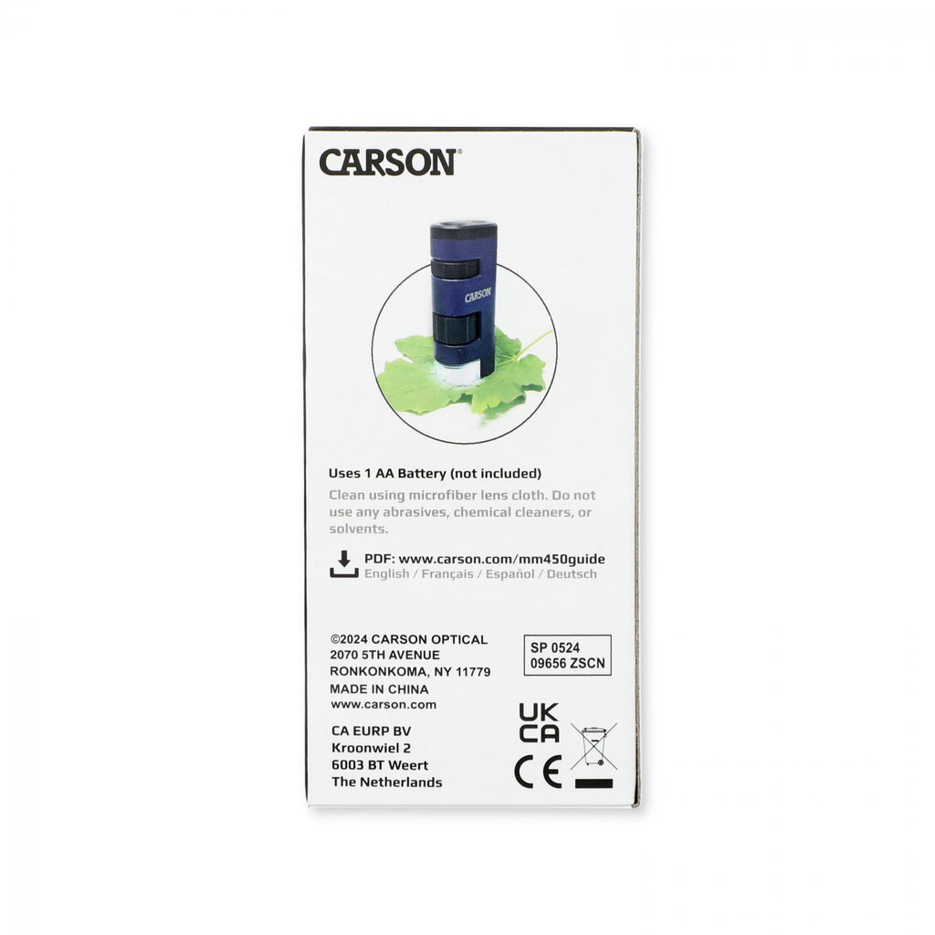 Carson LED-Lighted Pocket Microscope 20x-60x Magnification