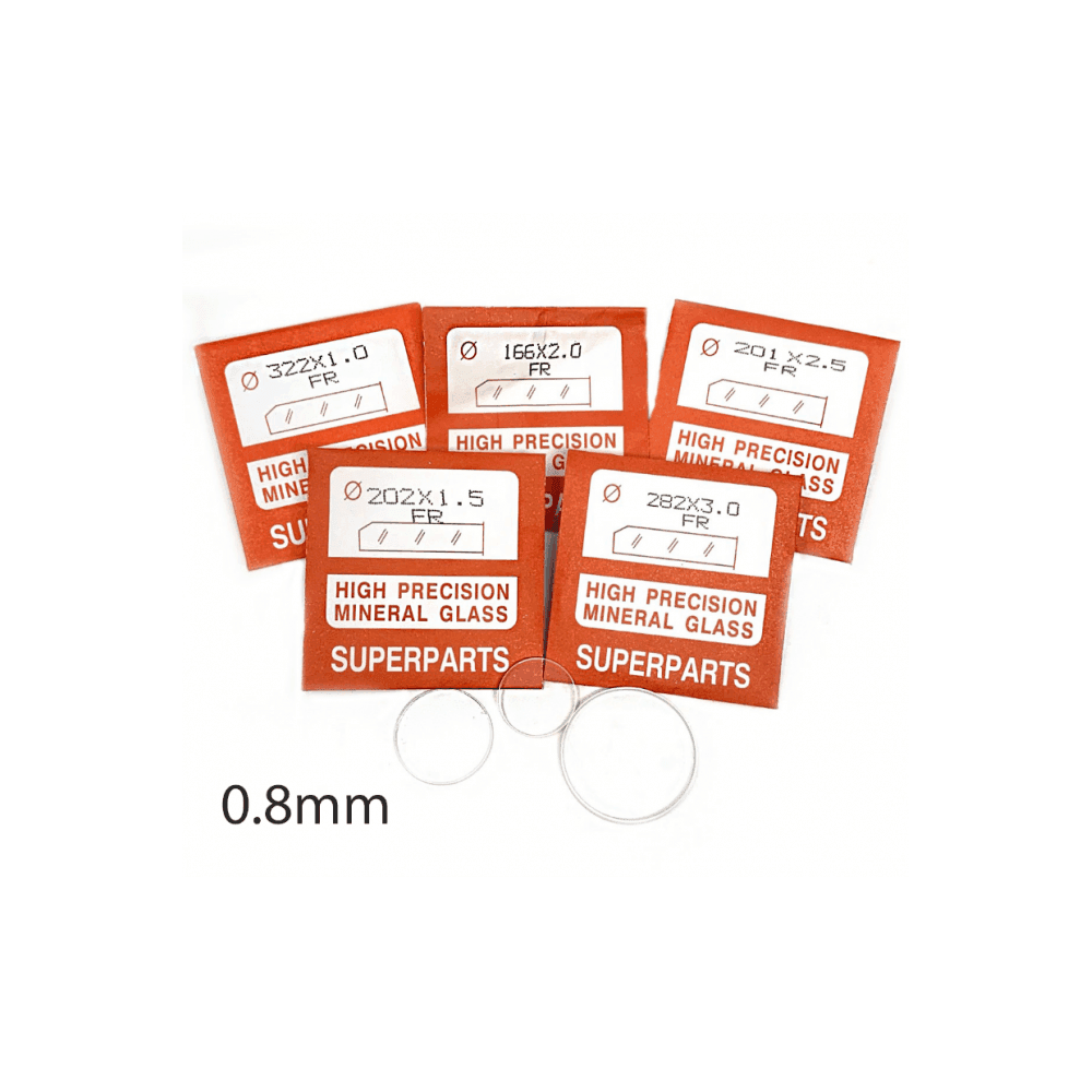 Round & Flat Watch Glass 0.8mm Thick 30.1-31.2mm Range