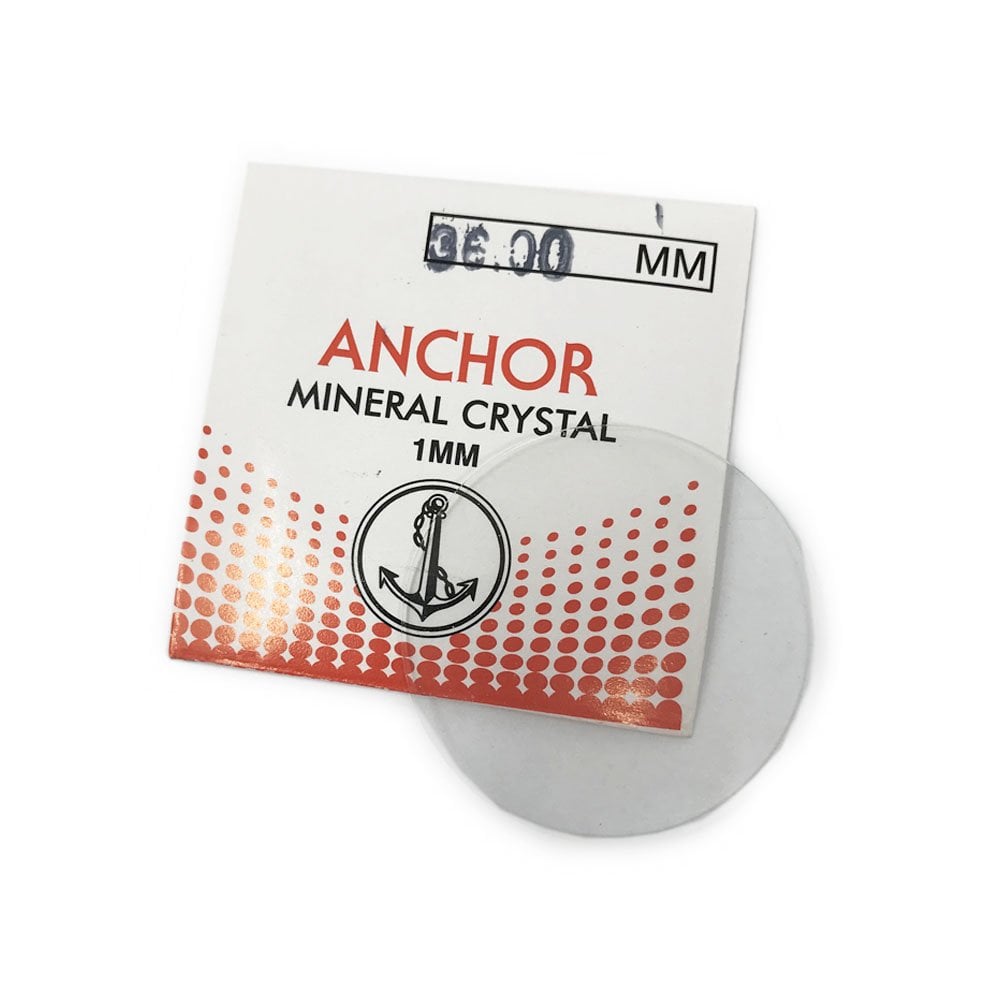 Anchor Round & Flat Mineral Watch Glass 1mm Thick 30.0-39.5mm Range