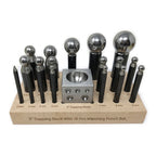 18 Piece Dapping Punch Set and 2" Block