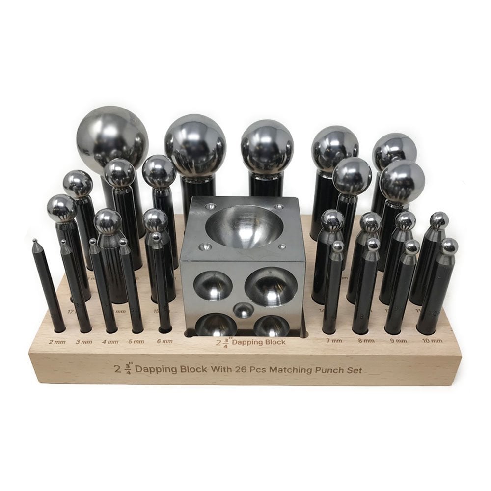 26 Piece Dapping Punch Set and 2.75" Block