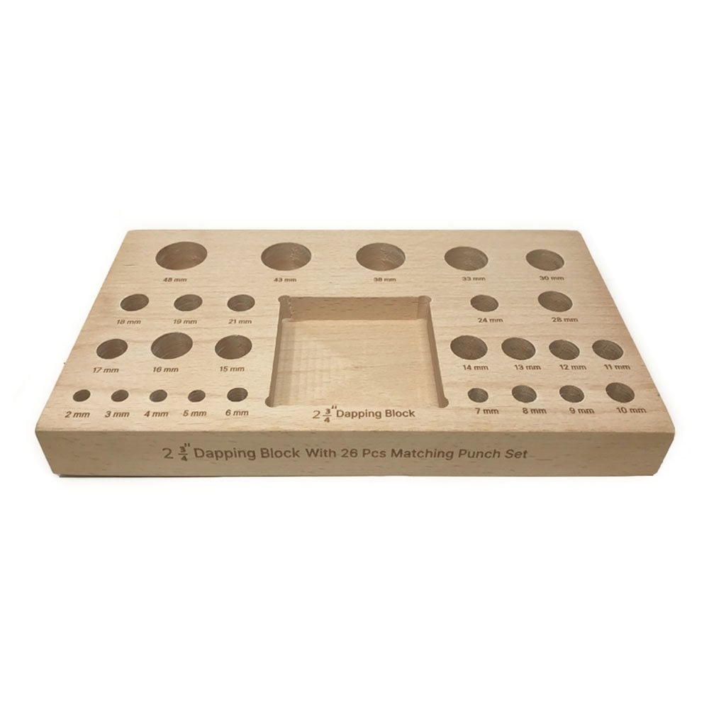 26 Piece Dapping Punch Set and 2.75" Block