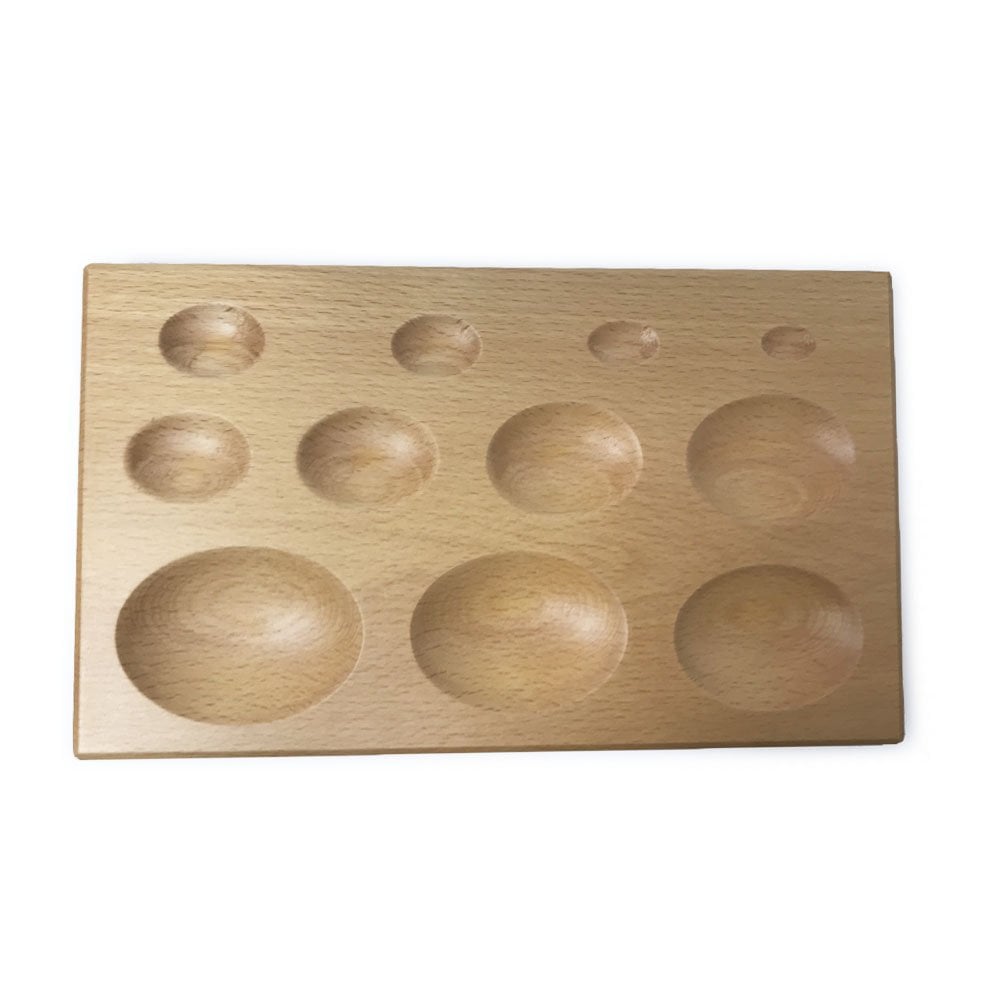 Wooden Oval Dapping Block 11 Holes