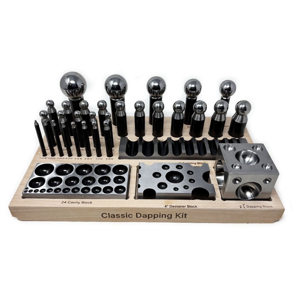 Classic Dapping Kit with 29 Punches and 4 Blocks