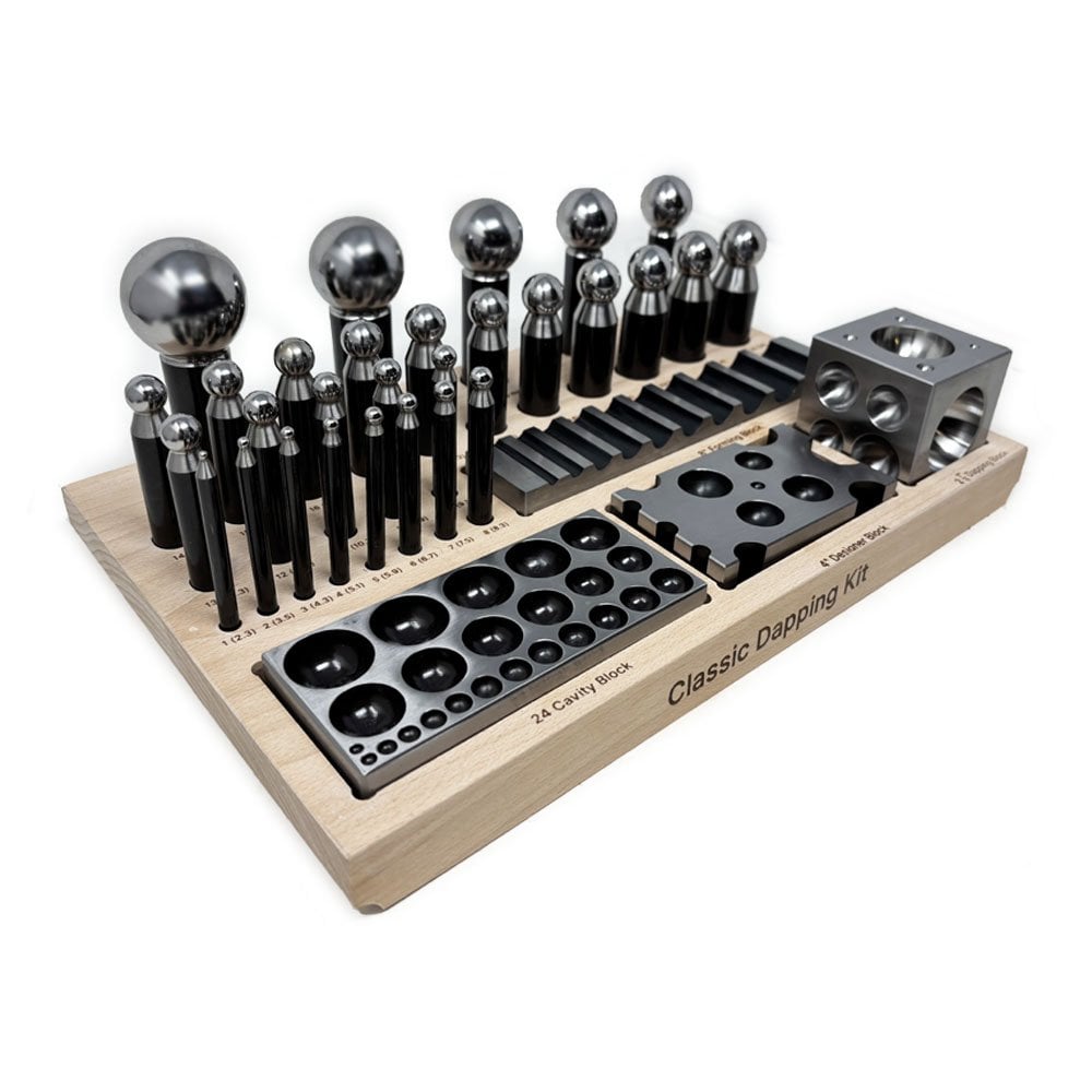 Classic Dapping Kit with 29 Punches and 4 Blocks