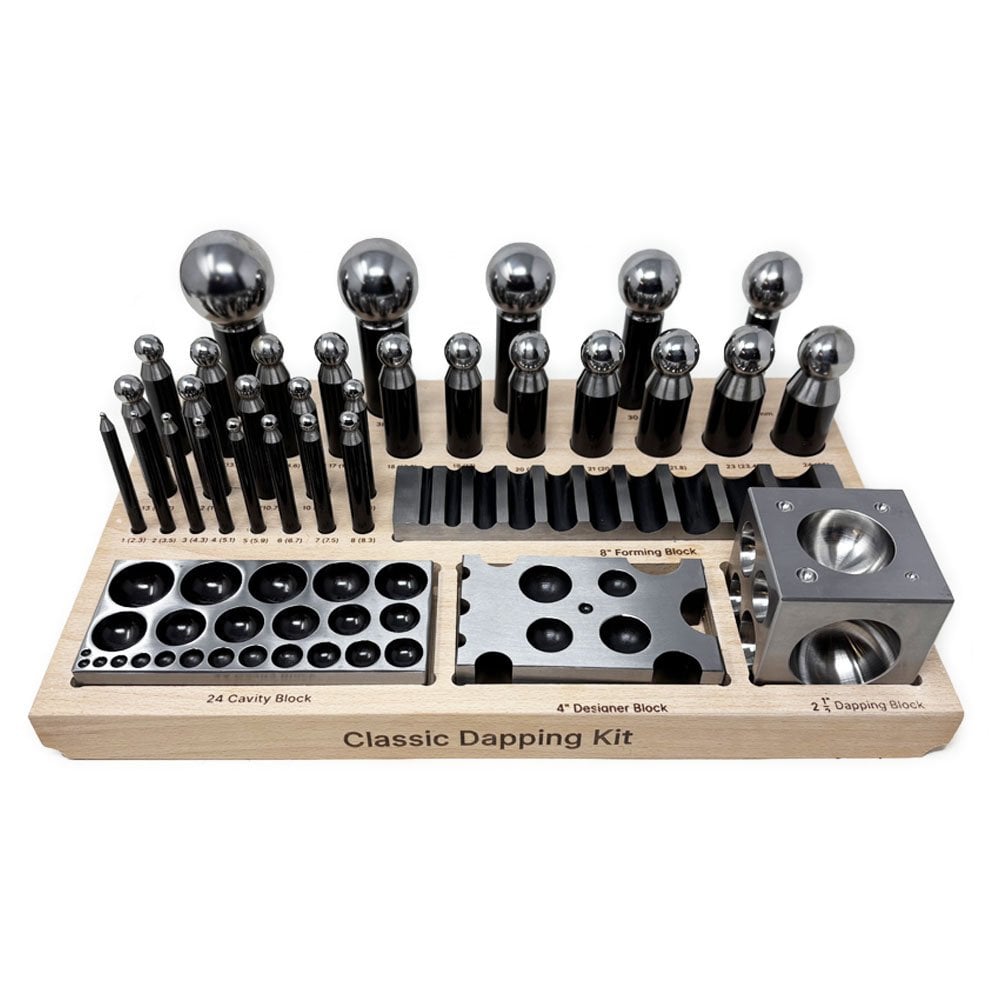 Classic Dapping Kit with 29 Punches and 4 Blocks