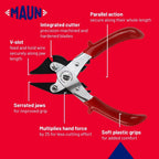 Maun Side Cutting Parallel Plier With Comfort Grips 140mm