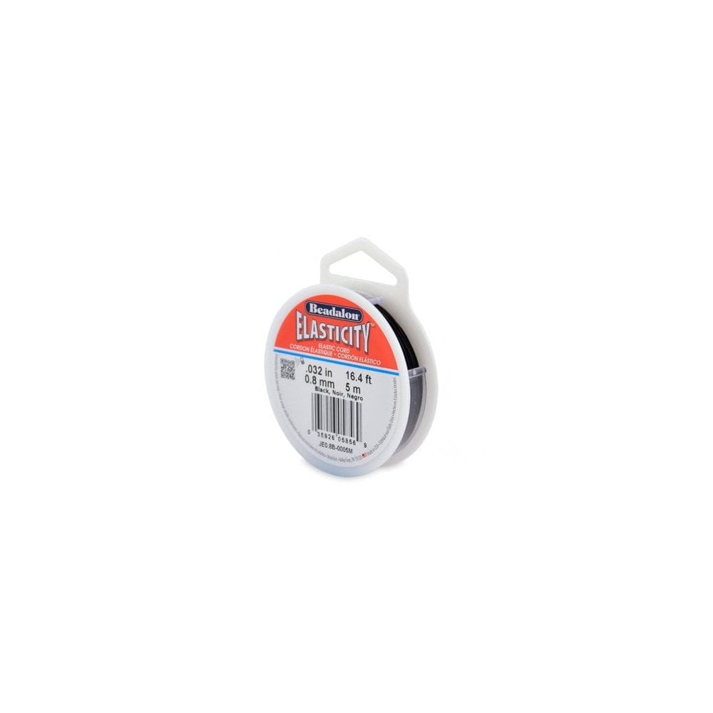 Beadalon Elasticity Elastic Bead Cord 5m, Black
