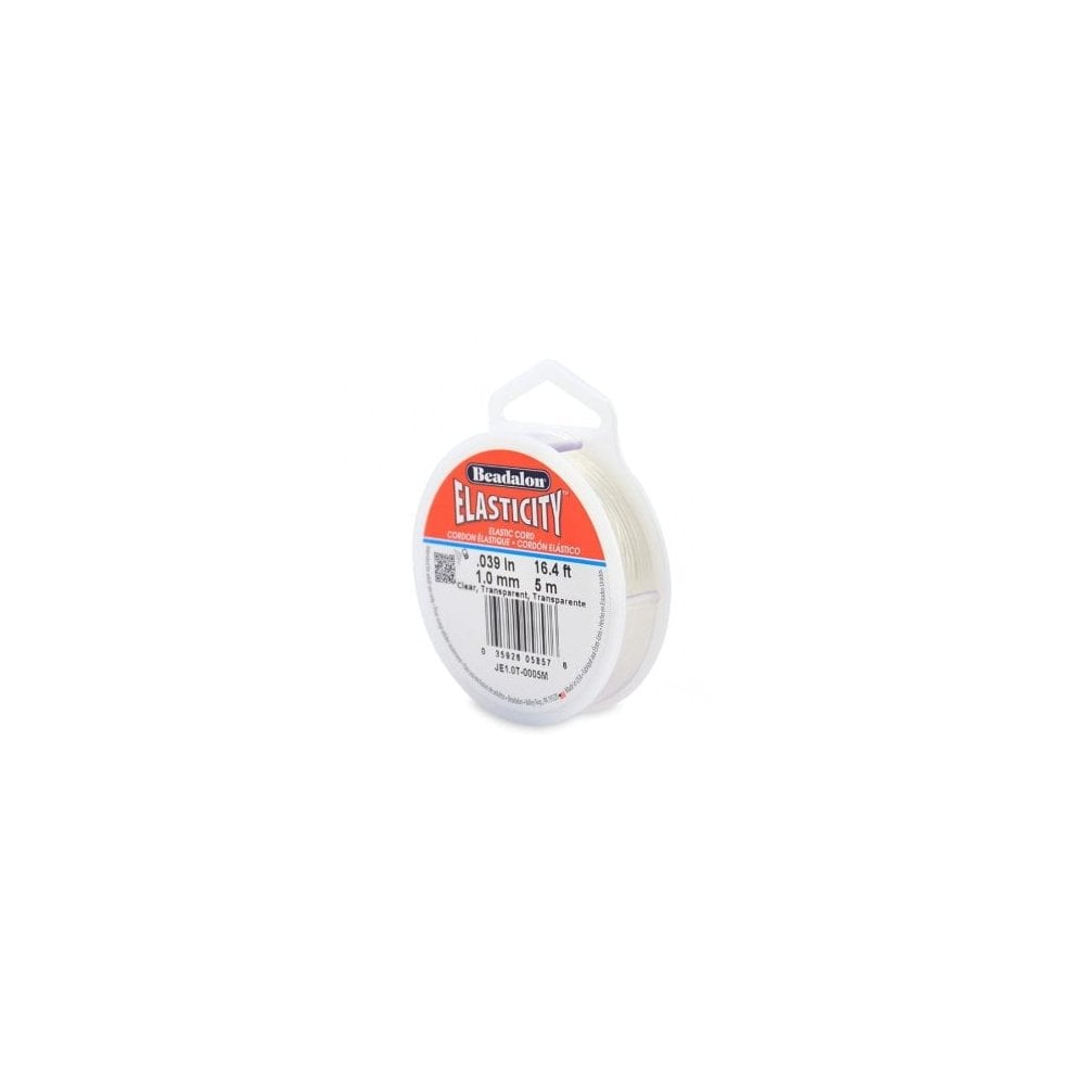 Beadalon Elasticity Elastic Bead Cord 5m, Clear
