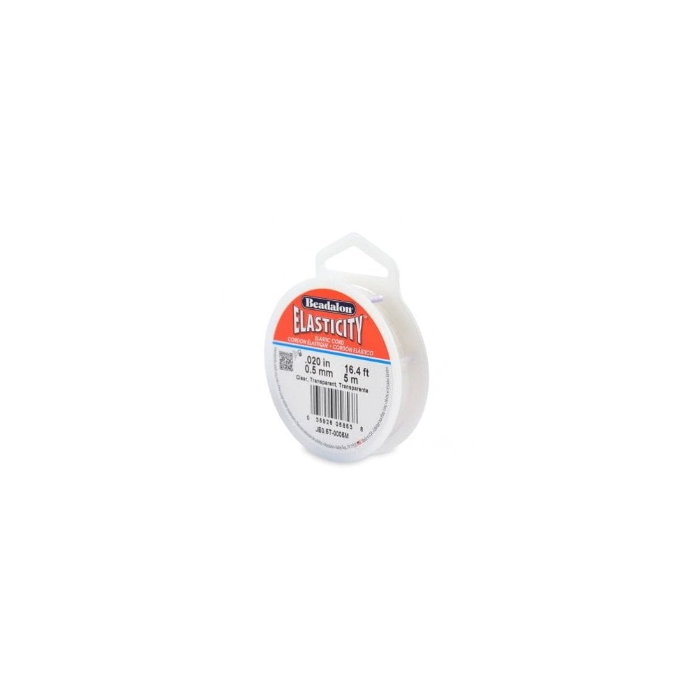 Beadalon Elasticity Elastic Bead Cord 5m, Clear