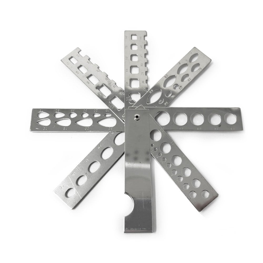 Diamond & Stone Folding Fan Gauge