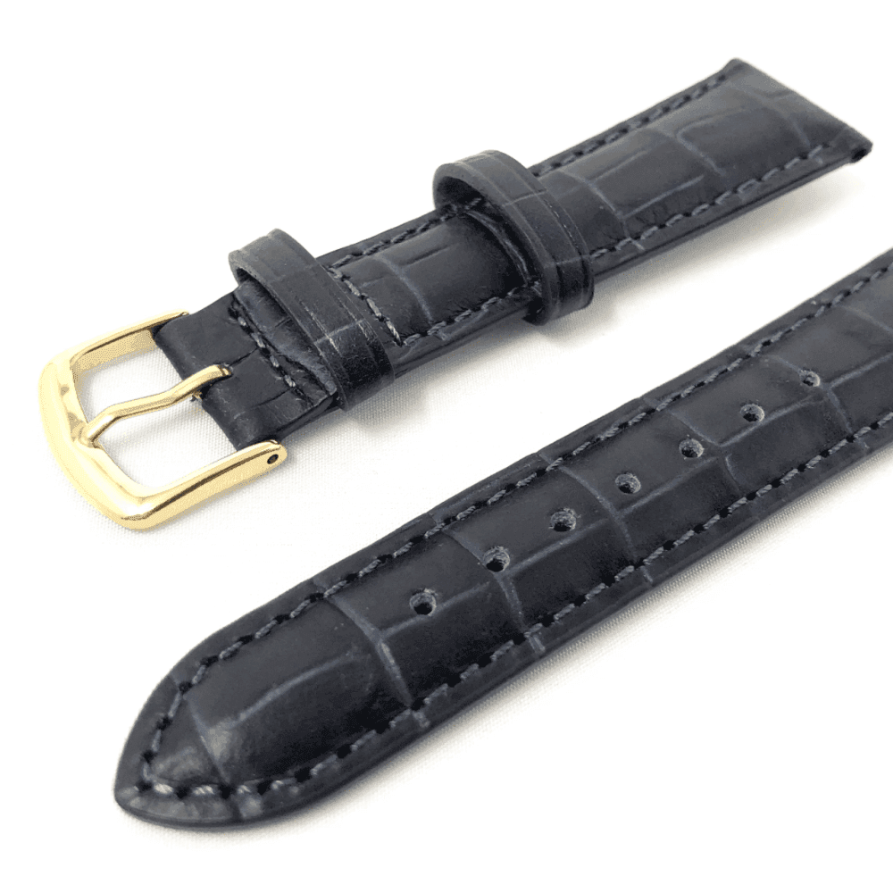Hadley Roma Alligator Grain Leather Watch Strap - Choose Size & Colour