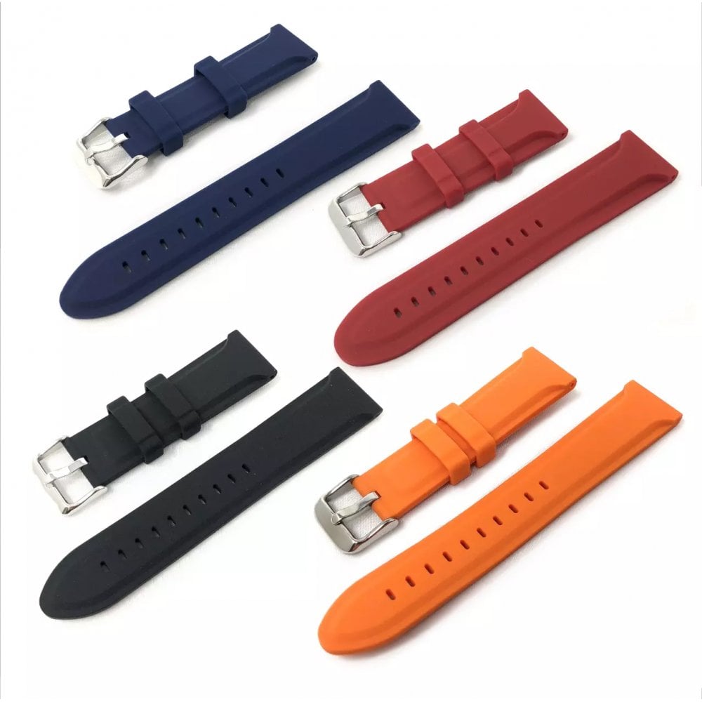 Hadley Roma Silicone Watch Strap - Choose Size & Colour