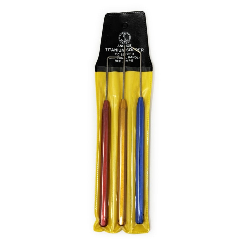 Titanium Solder Picks Set of 3 - Angled