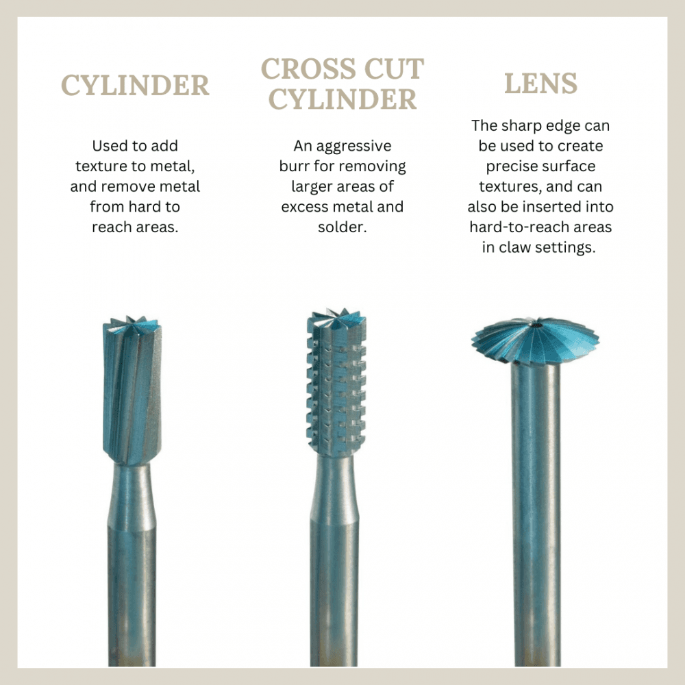 Jewellers Burrs - Choose Shape and Diameter