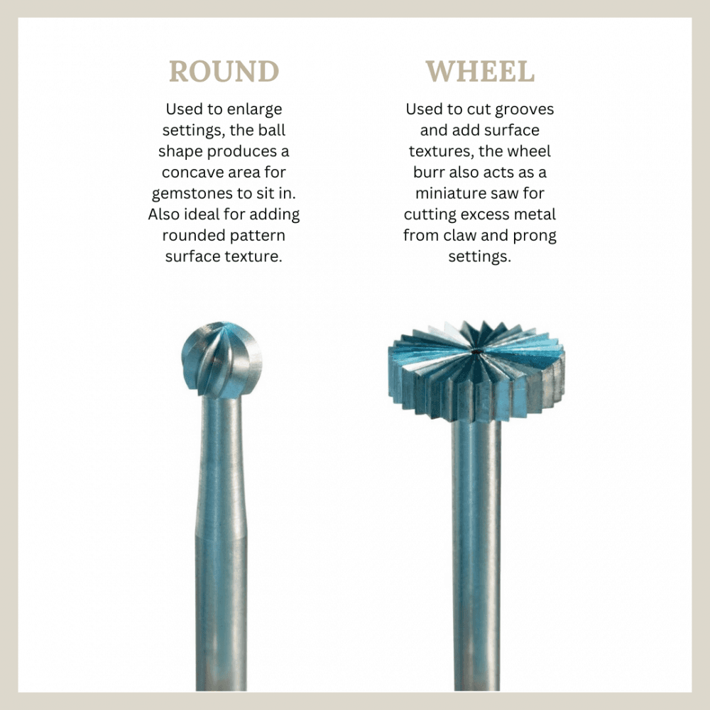 Jewellers Burrs - Choose Shape and Diameter