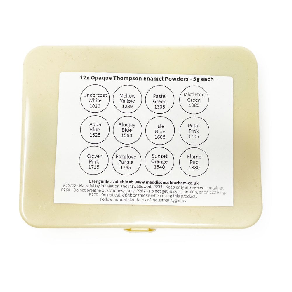 Thompson Enamel Opaque Powders - Sample Set of 12