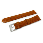 Tejus High Shine Leather Watch Strap, Light Brown