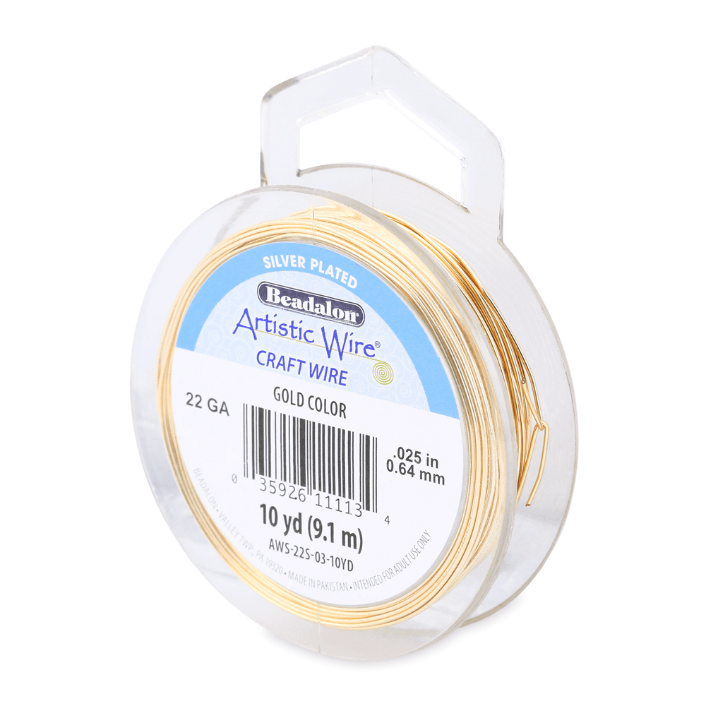 Beadalon Artistic Wire, Gold Colour - Choose Gauge