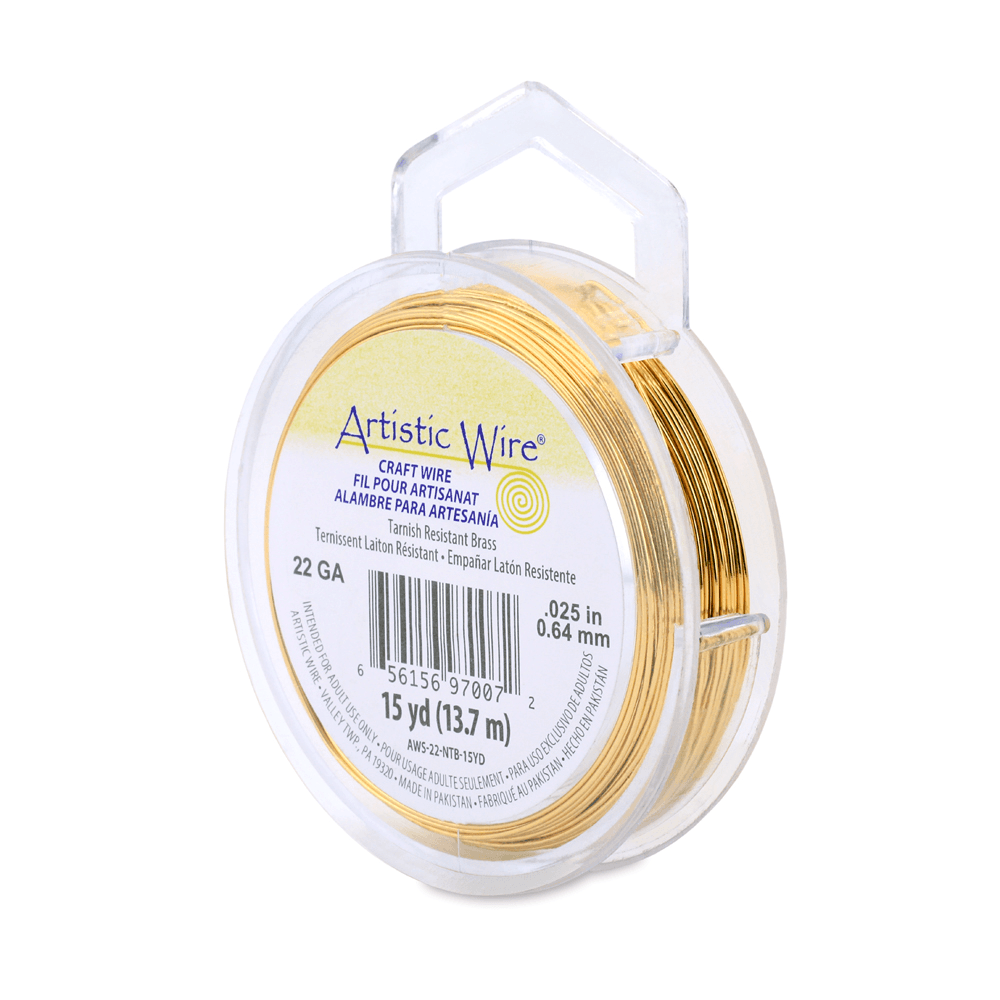Beadalon Artistic Wire, Tarnish Resistant Brass - Choose Gauge