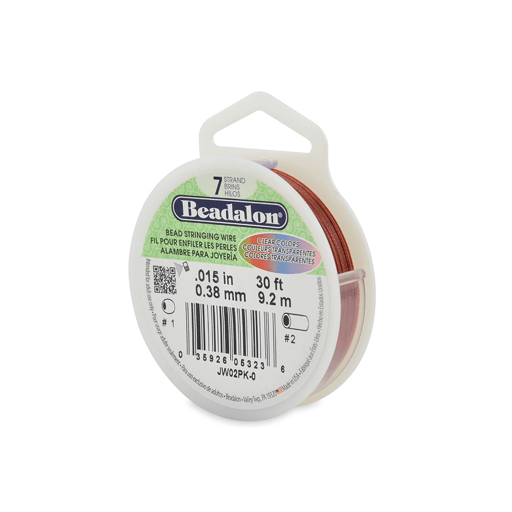 Beadalon 7 Strand Beading Wire 30ft Pink .015"
