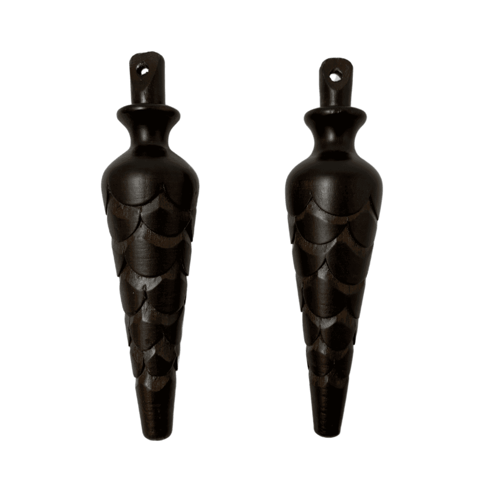 Cuckoo Clock Weights - Antique Finish Wood 40 x 150mm