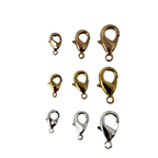 Gold Plated Lobster Clasps Pack of 10 - Choose Size