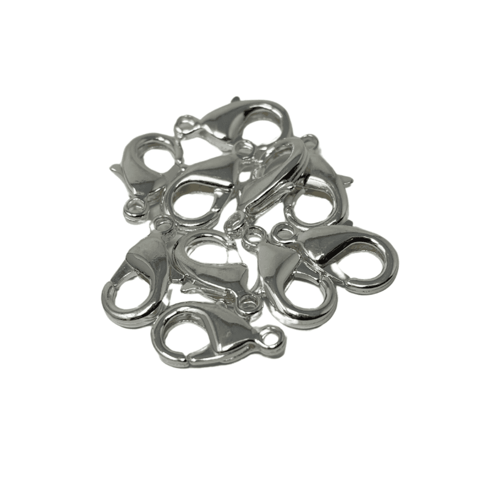 Silver Plated Lobster Clasps Pack of 10 - Choose Size