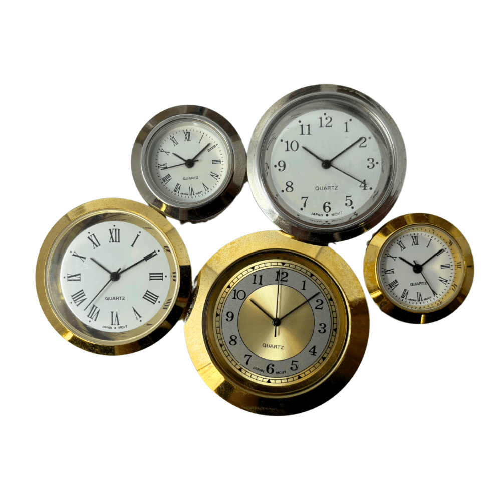 Clock Face Movement Heads - Choose Size, Colour & Numerals