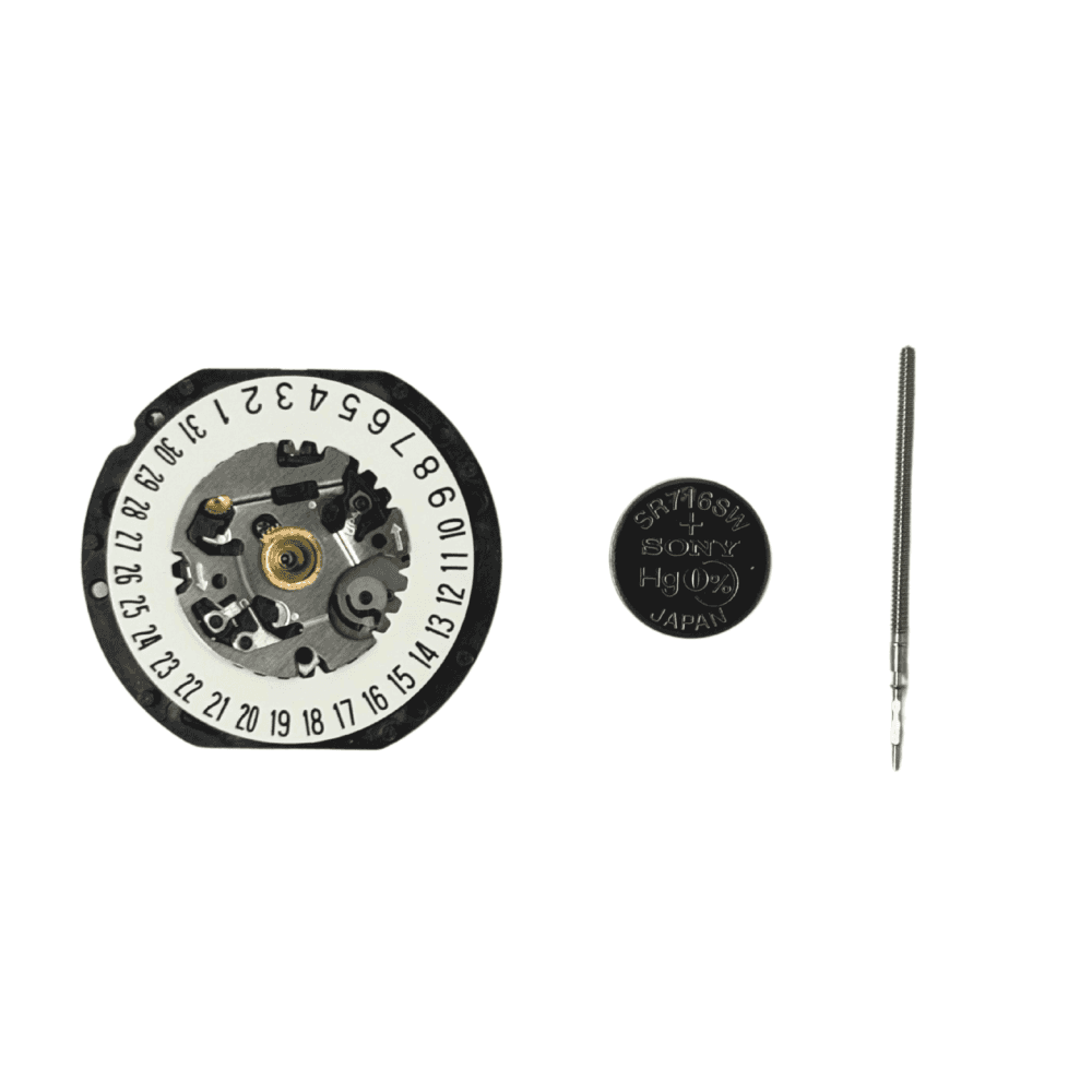 Hattori VX12 Quartz Watch Movement (Date at 6h, Height 2)