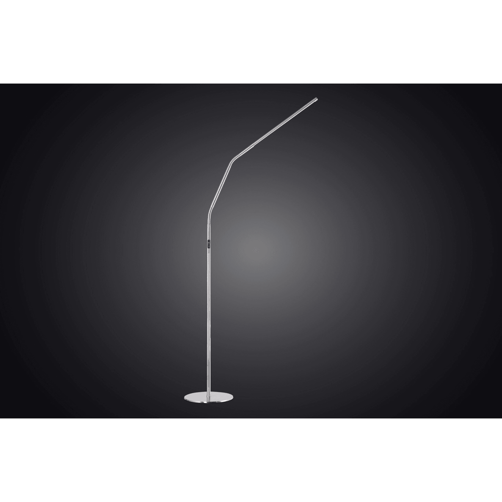 Slimline 4 Floor Lamp Brushed Steel