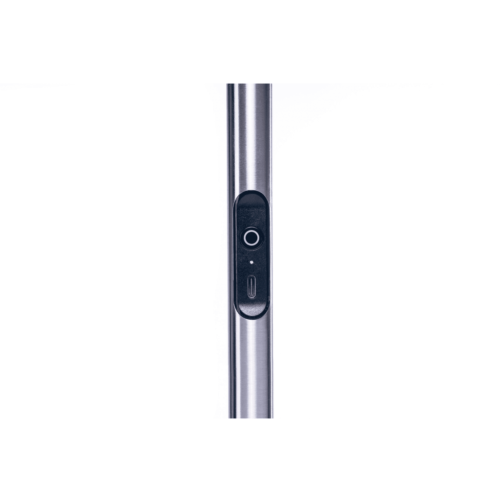 Slimline 4 Floor Lamp Brushed Steel