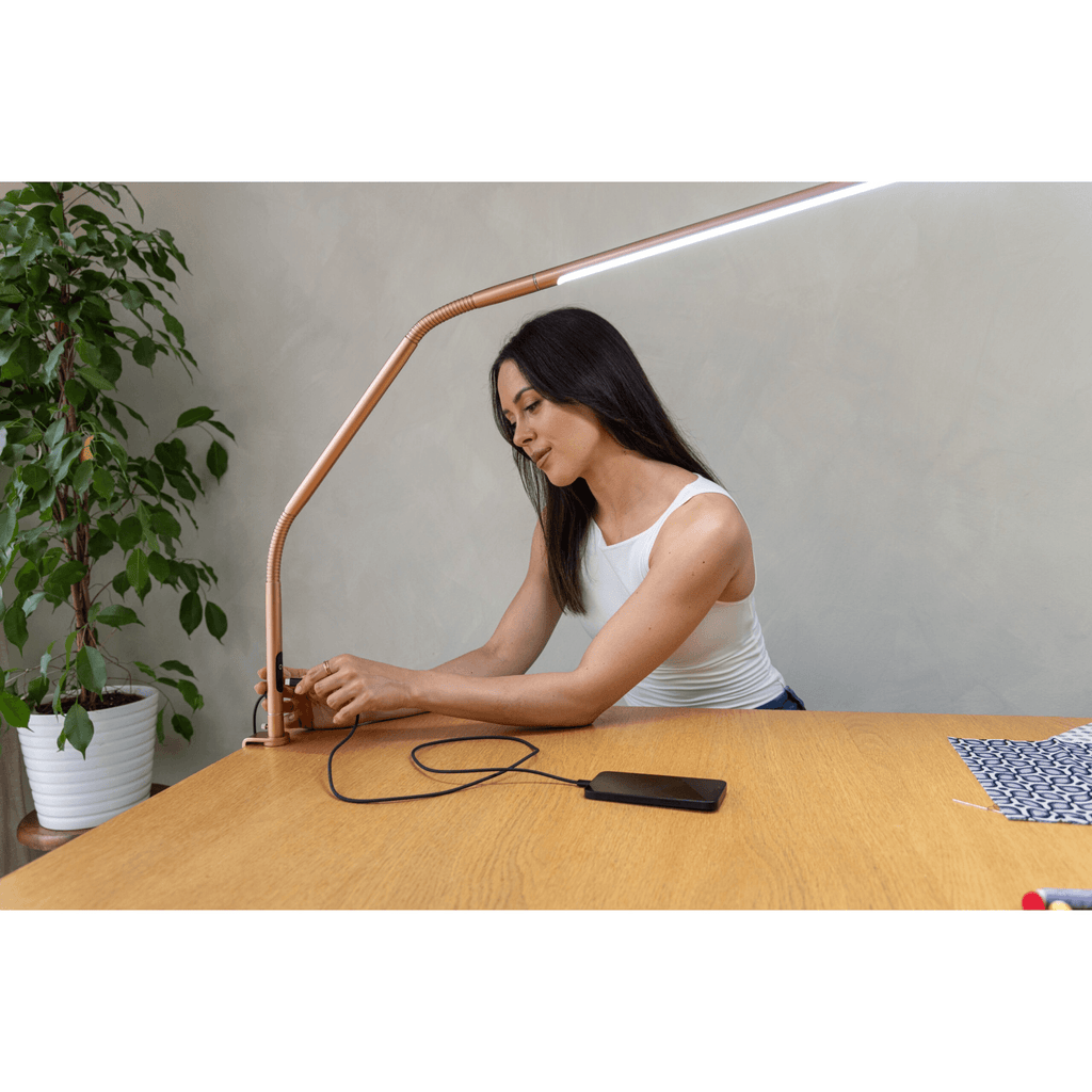 Slimline 4 Table Lamp Rose Gold