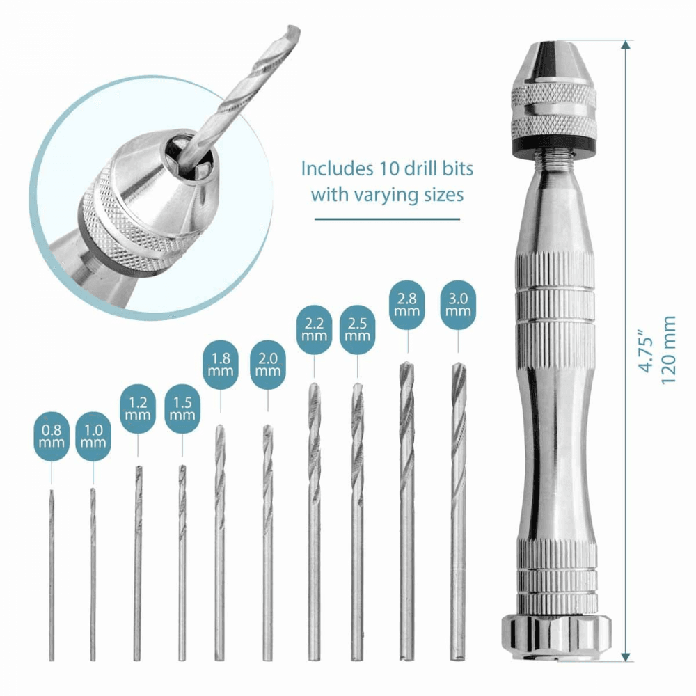 Beadsmith Craft Drill with 10 Drill Bits