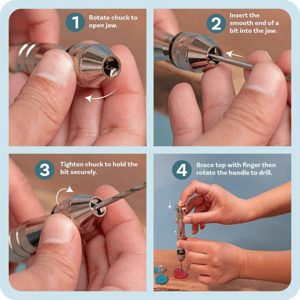 Beadsmith Craft Drill with 10 Drill Bits