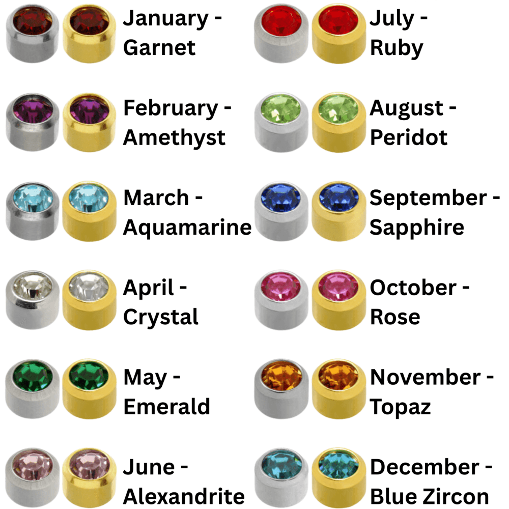 Caflon Birthstone Earring Studs