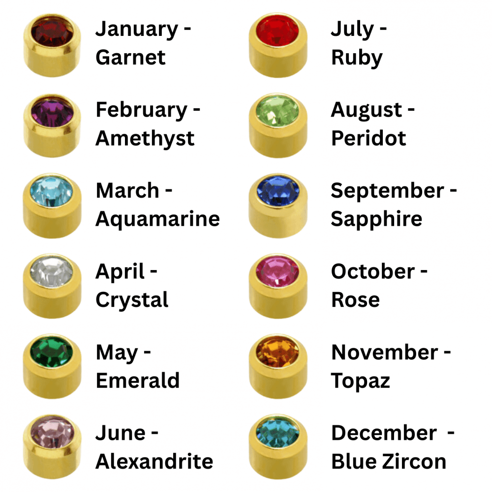 Caflon Birthstone Earring Studs