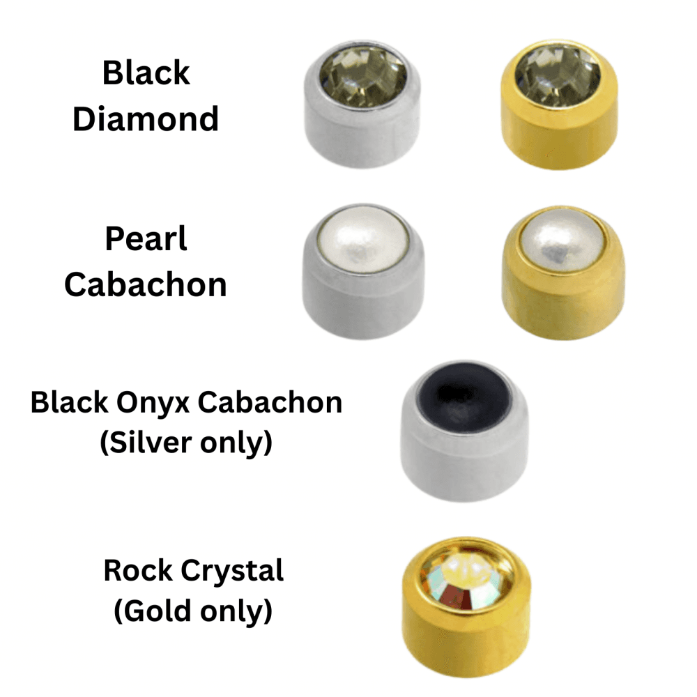 Caflon Cabochon & Crystal Earring Studs