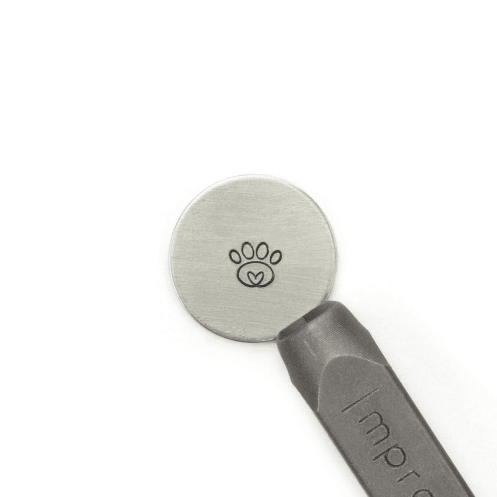 ImpressArt Paw Print Heart Design Stamp, 6mm