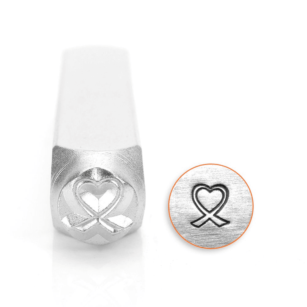 ImpressArt Heart Shaped Ribbon Design Stamp, 6mm