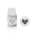 ImpressArt Patchwork Heart Design Stamp, 6mm